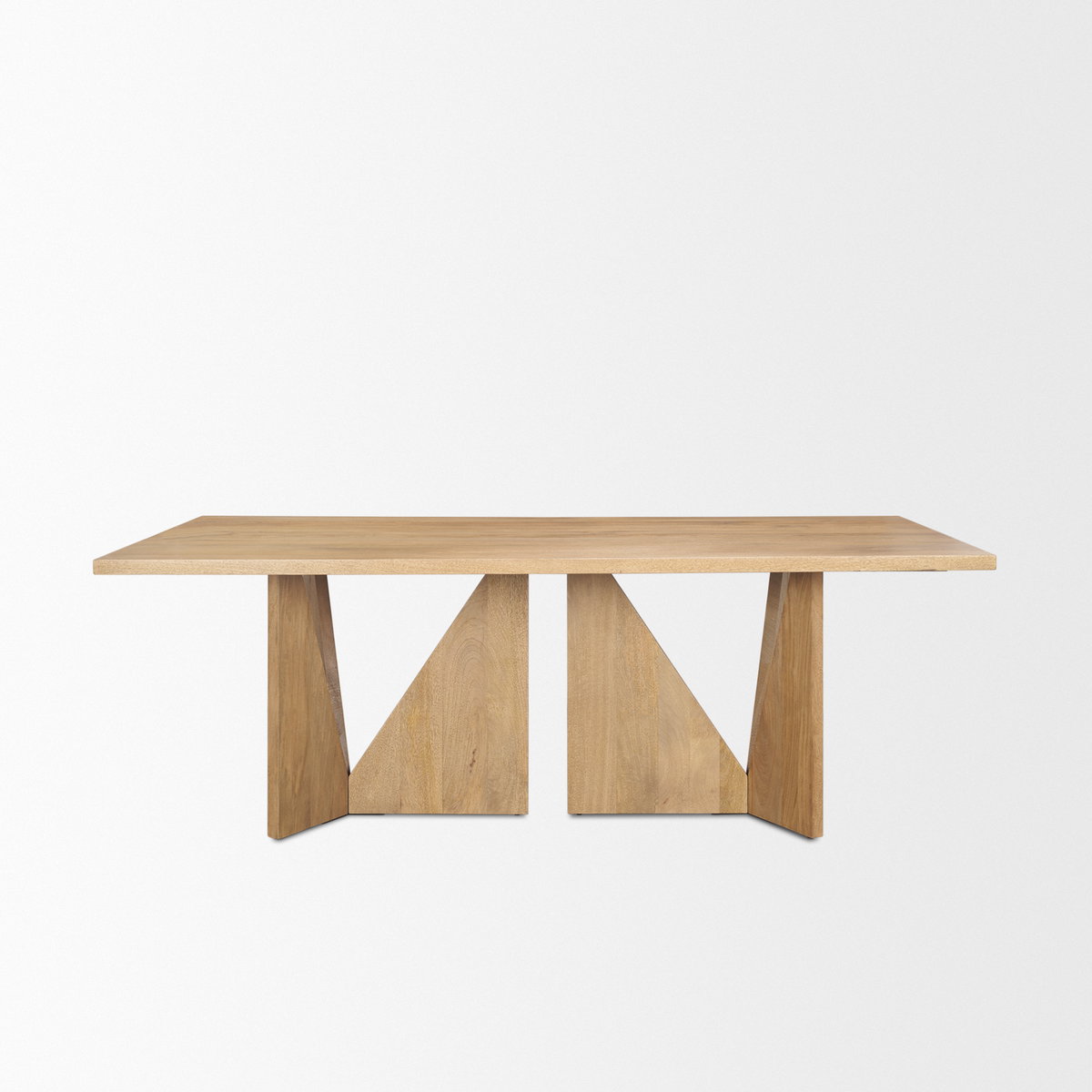 Tarro 84'L x 42'W Rectangular Dining Table | Light Brown Wood | Seats 8, by Mercana, 84" length x 42" width x 30" height View 4