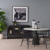 Gehry I 62.3x16.5 Black Metal Frame with Wood Accent 4 Cabinet Door Two Drawer Sideboard, Sideboards & Buffet by Mercana, 62.25" length x 16.5" width x 33.25" height thumbnail 2