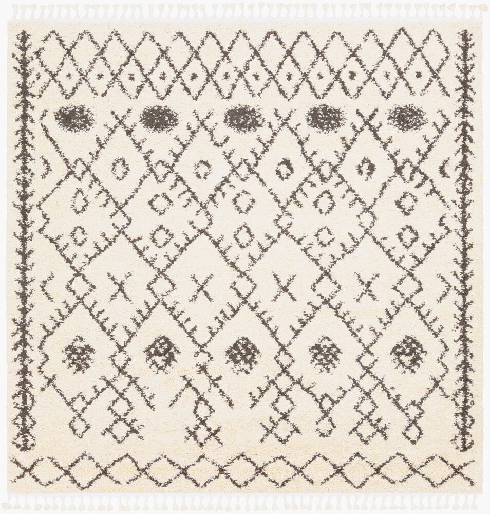 Berber Shag Machine Woven Rug, by Surya, 7'10.49" length x 7'10.49" width