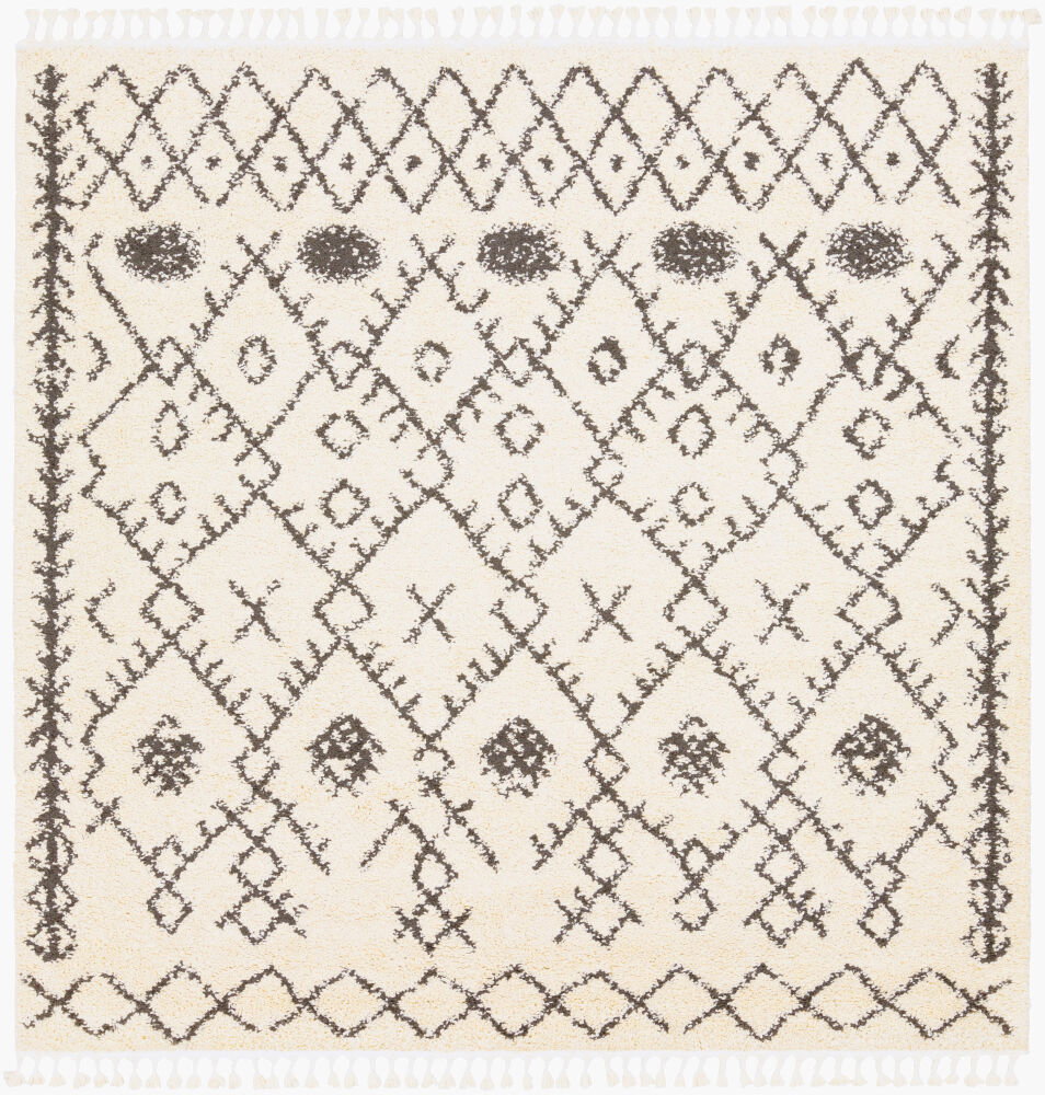 Berber Shag Machine Woven Rug, by Surya, 7'10.49" length x 7'10.49" width