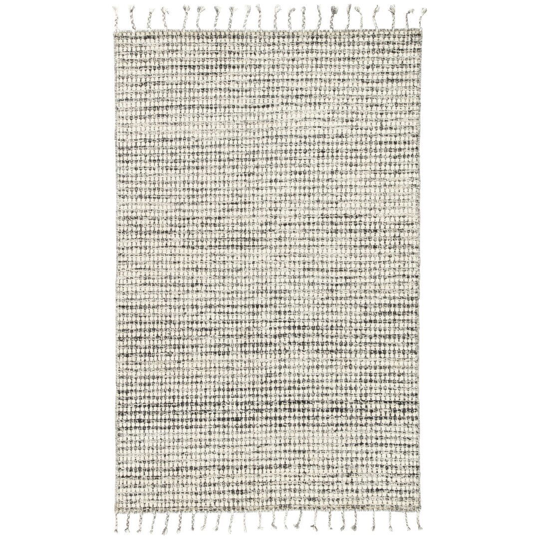 Armon Dot Hand-Woven Ivory/Black Area Rug large image 