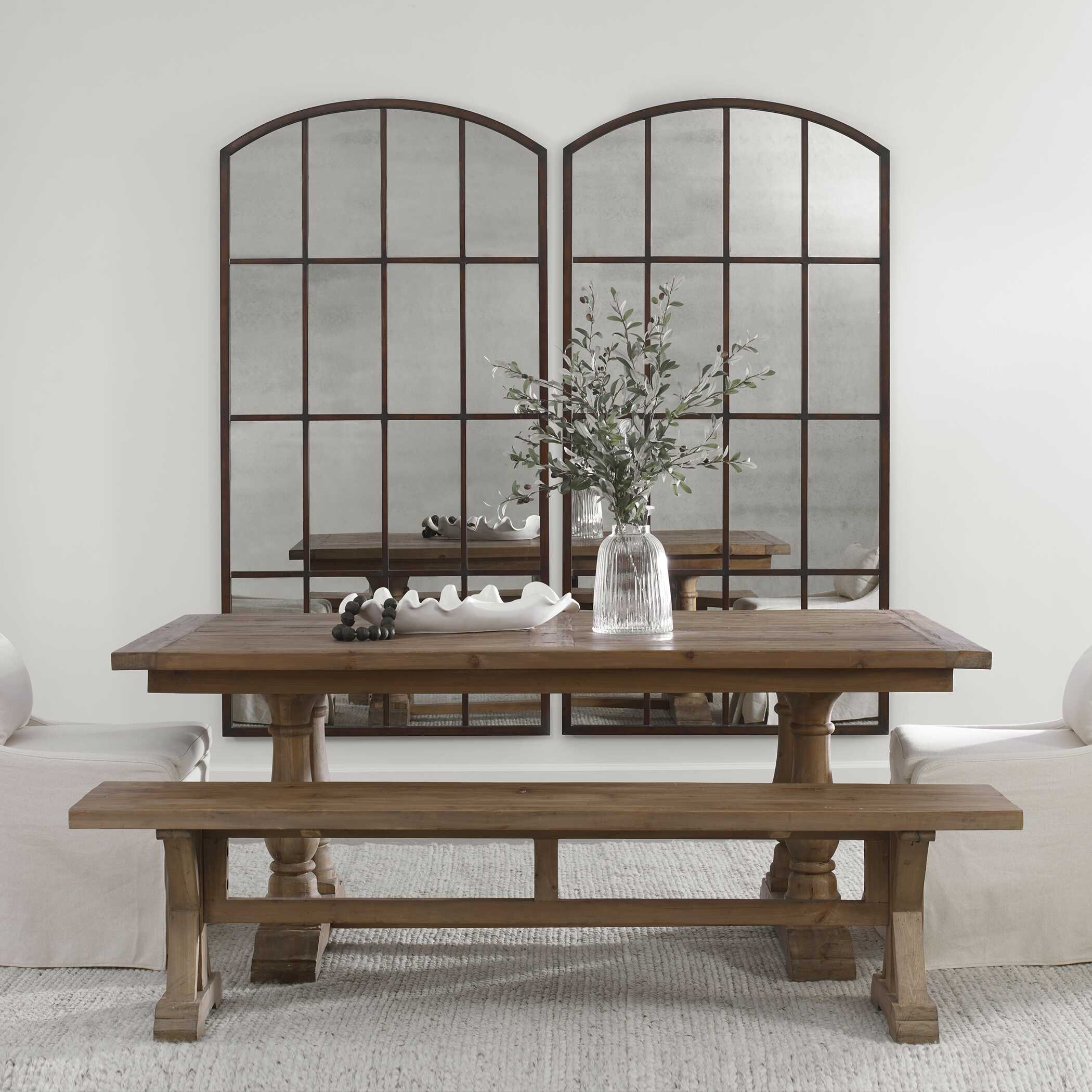 Amiel Antique Large Arch Mirror large image 