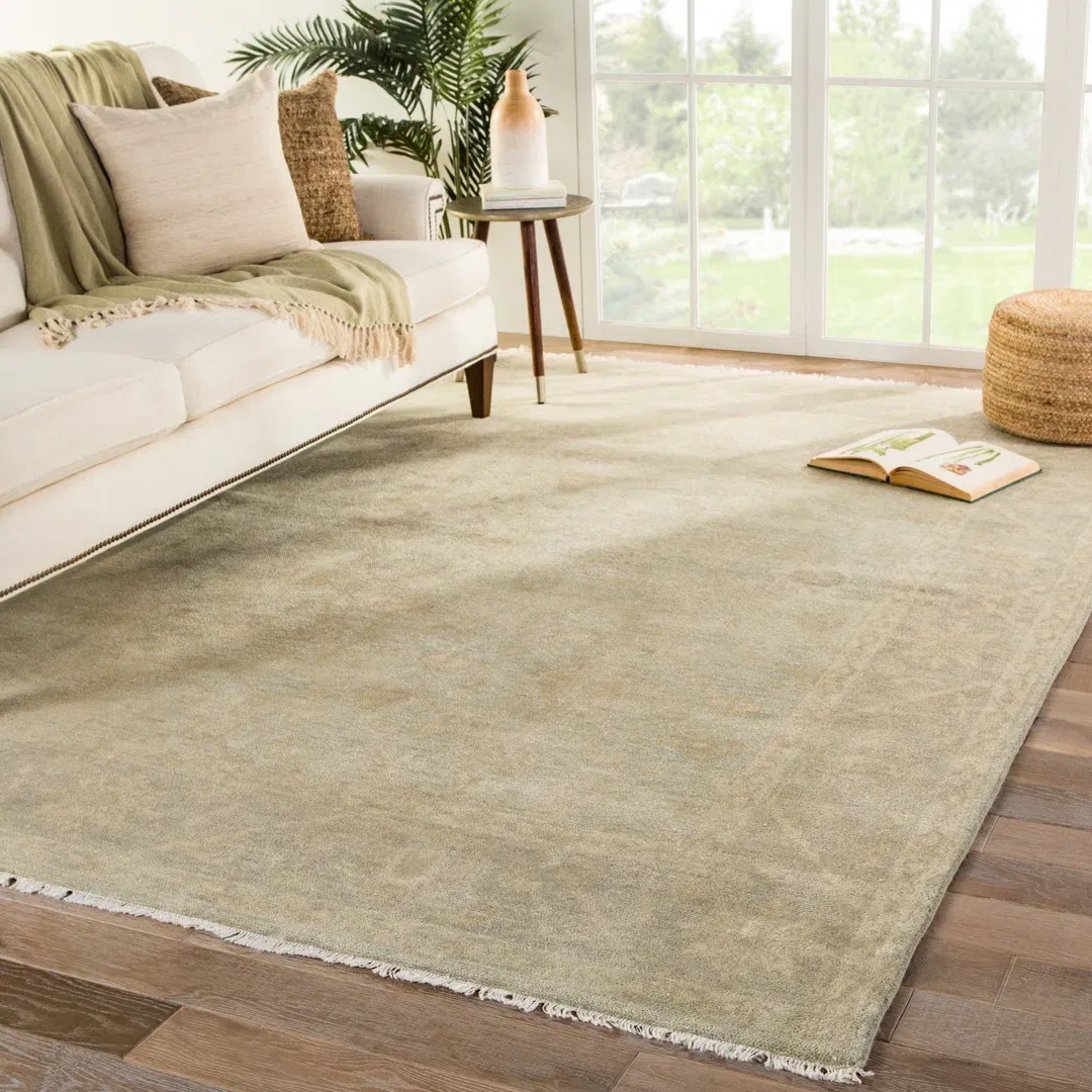 Jaipur Living Verity Hand-Knotted Oriental Gray/ Cream Area Rug (10'X14') large image 