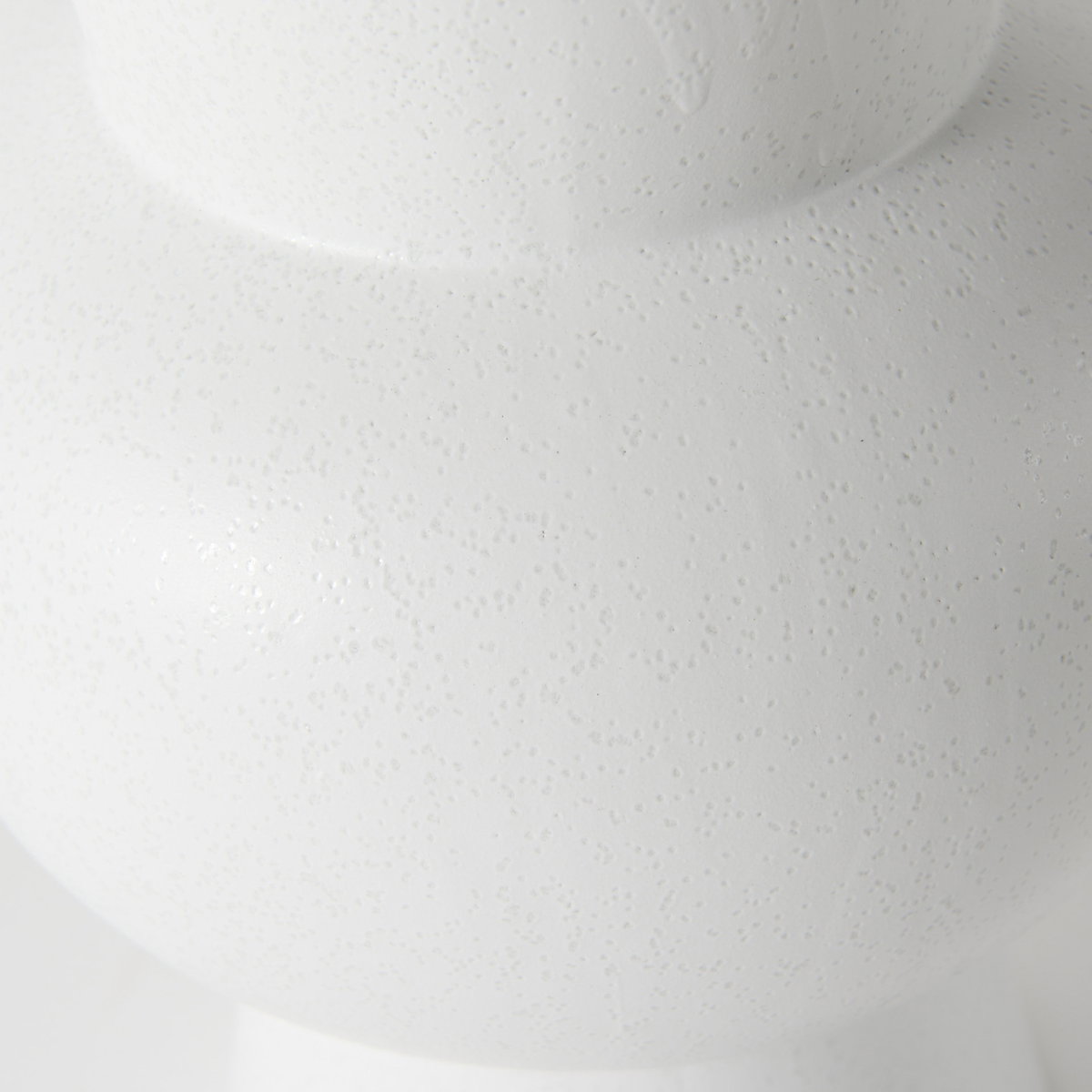 Laforge 10.8H Medium White Ceramic Vase, by Mercana, 7.87" length x 7.87" width x 10.83" height View 7