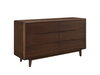Currant Six Drawer Double Dresser, Oiled Walnut, by Greenington, 19" length x 64" width x 34.25" height thumbnail 1
