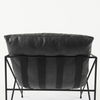 Leonidas 28.5L x 29.5W x 34.0H  Black Faux Leather Seat with Black Metal Frame Accent Chair thumbnail 13