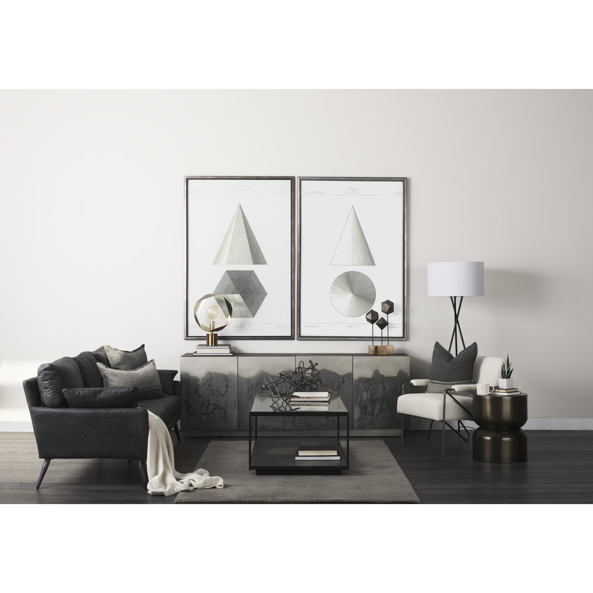 Catriona 17L x 17W x 20H Gold Accent Hourglass Table, Side & End Table by Mercana, 17" length x 17" width x 20" height View 2