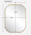 Lennyn Gold Vanity Mirror, by Uttermost, 2'6" width x 3'4" height x 0.75" depth thumbnail 3