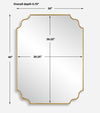 Lennyn Gold Vanity Mirror, by Uttermost, 30" width x 40" height x 0.75" depth thumbnail 3