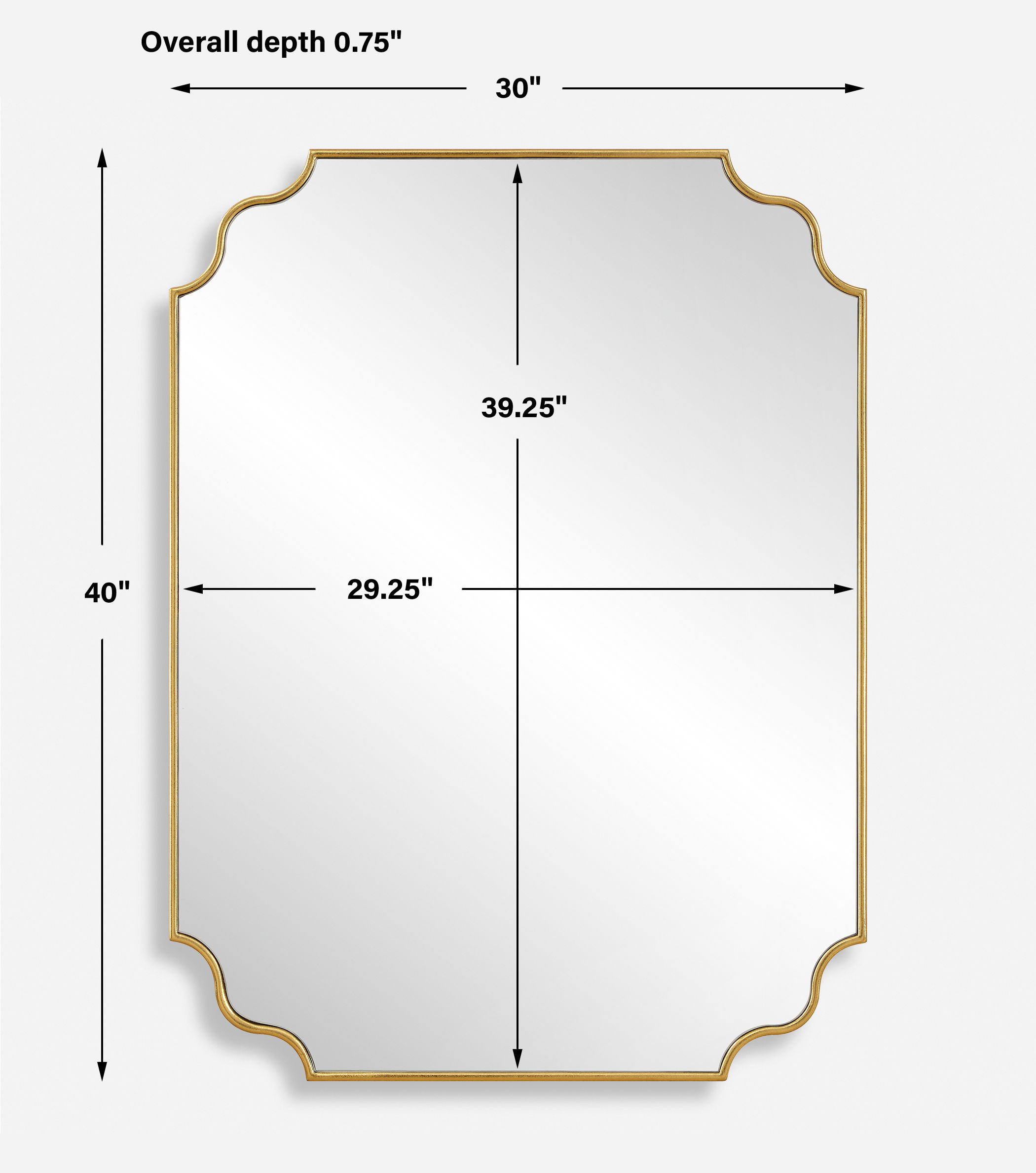 Lennyn Gold Vanity Mirror large image 