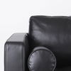 Svend  Black Leather Sofa, Sofas & Sectional by Mercana, 88" length x 38" width x 34" height thumbnail 10