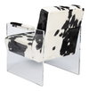 Holloway Armchair, Black & White, Seating by Sarreid, 24" length x 32" width x 31" height thumbnail 11