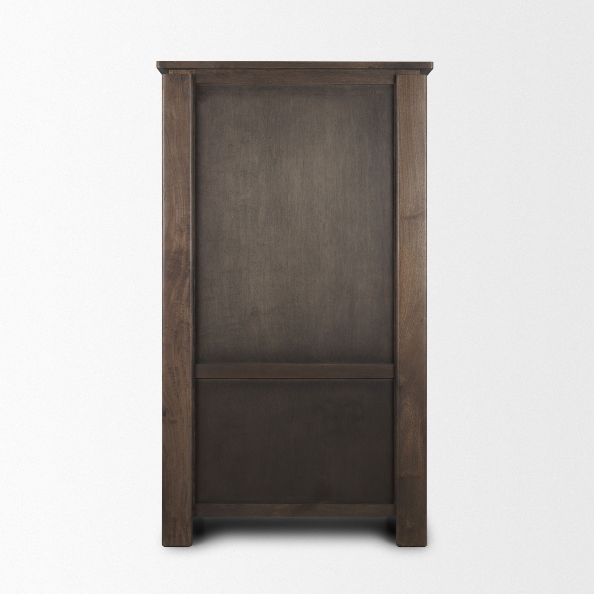 Wallen Solid Dark Brown Wood Curio Cabinet large image 