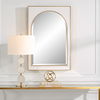 Crisanta Gloss White Arch Mirror thumbnail 1