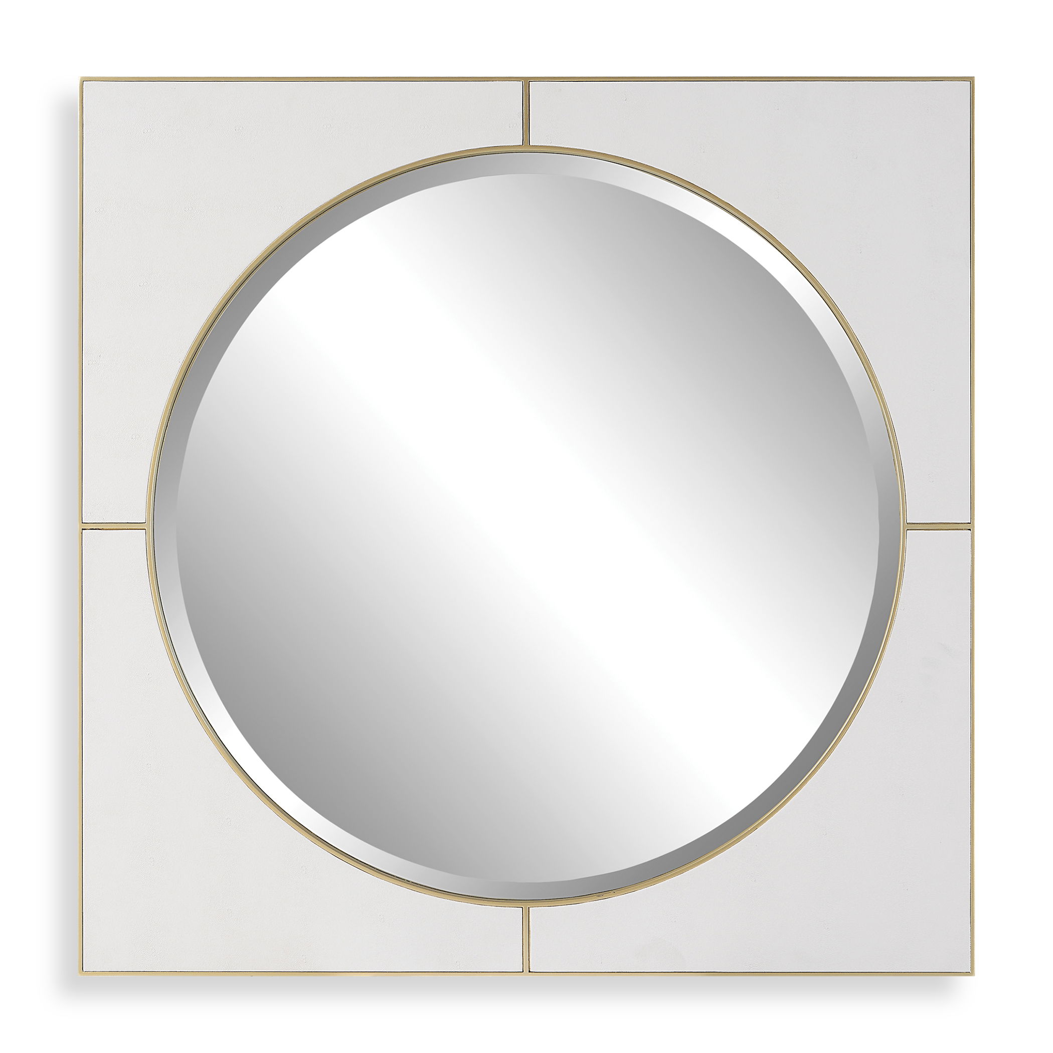 Cyprus White Square Mirror large image 