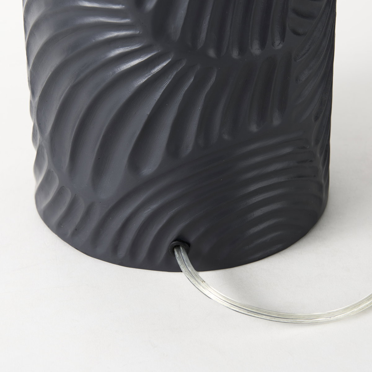 Quinn  Navy Base with Beige Fabric Shade Table Lamp, by Mercana, 18" length x 18" width x 28.75" height View 9