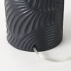 Quinn  Navy Base with Beige Fabric Shade Table Lamp, by Mercana, 18" length x 18" width x 28.75" height thumbnail 9