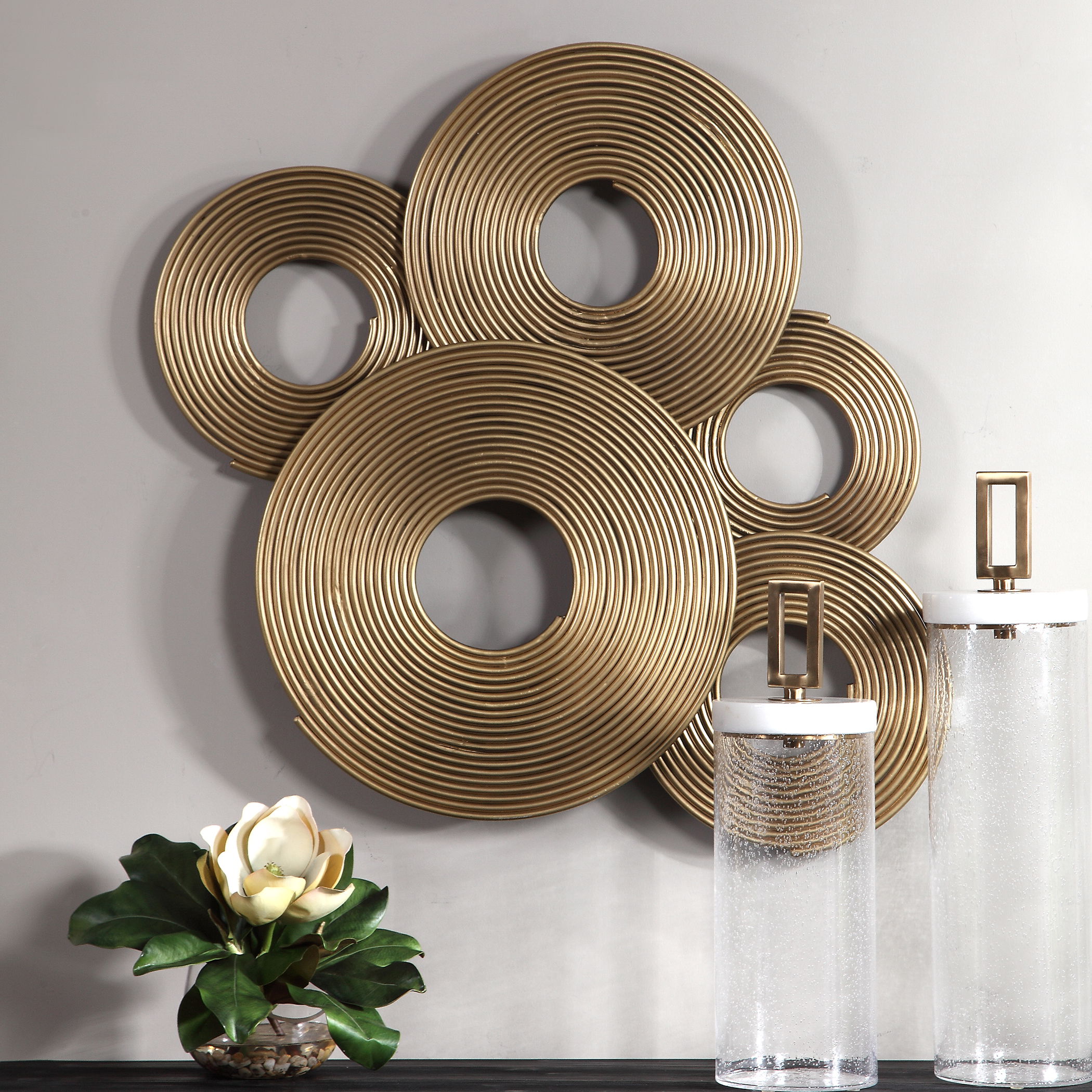 Ahmet Gold Rings Wall Decor large image 