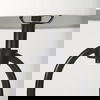 Sarah  Arched Black Metal with Marble Cube and White Shade Table Lamp thumbnail 9