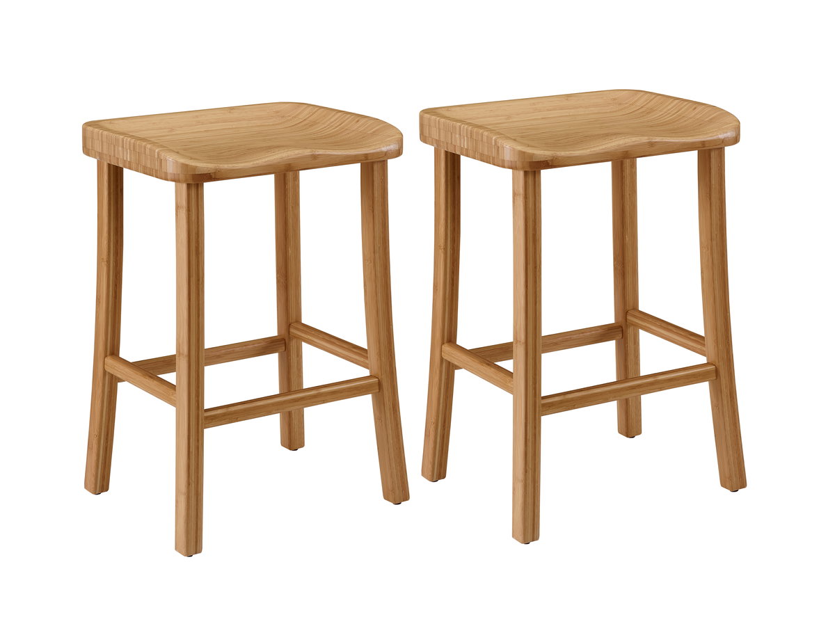 Tulip Counter Height Stool, Caramelized, (Set of 2), Counter & Bar Stool by Greenington, 18" length x 14" width x 26" height View 1