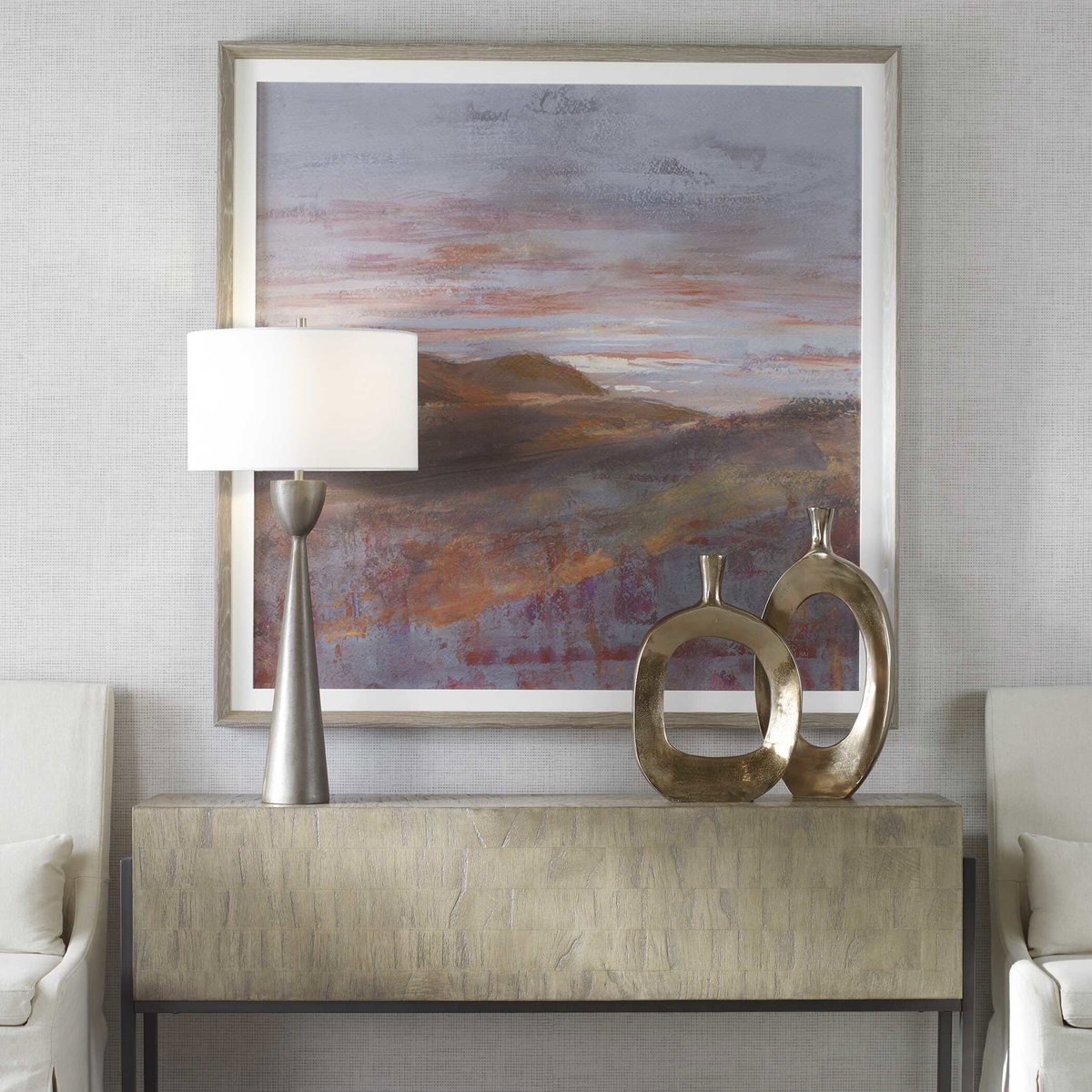 Dawn On The Hills Framed Print, Painting by Uttermost, 48.5" width x 48.5" height x 2" depth View 8
