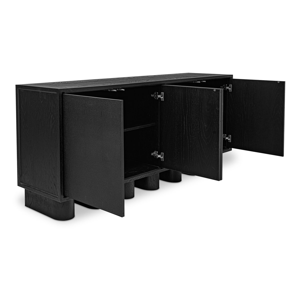 Marcelle Sideboard Black, Cabinets & Sideboard by Moe's Home, 80" width x 32.63" height x 17.75" depth View 2