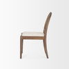 Elle Rounded Caneback Medium Brown Wood with Oatmeal Fabric Dining Chair thumbnail 5