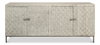 Cubist Four Door Sideboard, Cabinets & Sideboard by Sarreid, 79" length x 20" width x 34" height thumbnail 2
