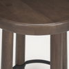 Weldon Backless 26in Seat Counter Stool | Dark Brown Wood with Metal, Counter & Bar Stool by Mercana, 16" length x 16" width x 26" height thumbnail 9