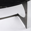 Reinhold III Black Marble Top Iron Coffee Table, by Mercana, 49" length x 49" width x 17.75" height thumbnail 11