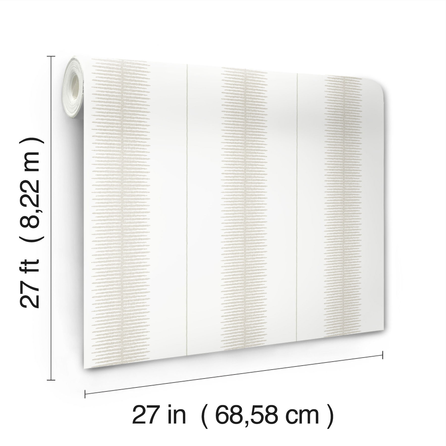 Tandem Stripe Taupe Wallpaper large image 