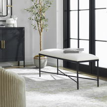 Online Designer Bedroom Avenham Black Framed Bench