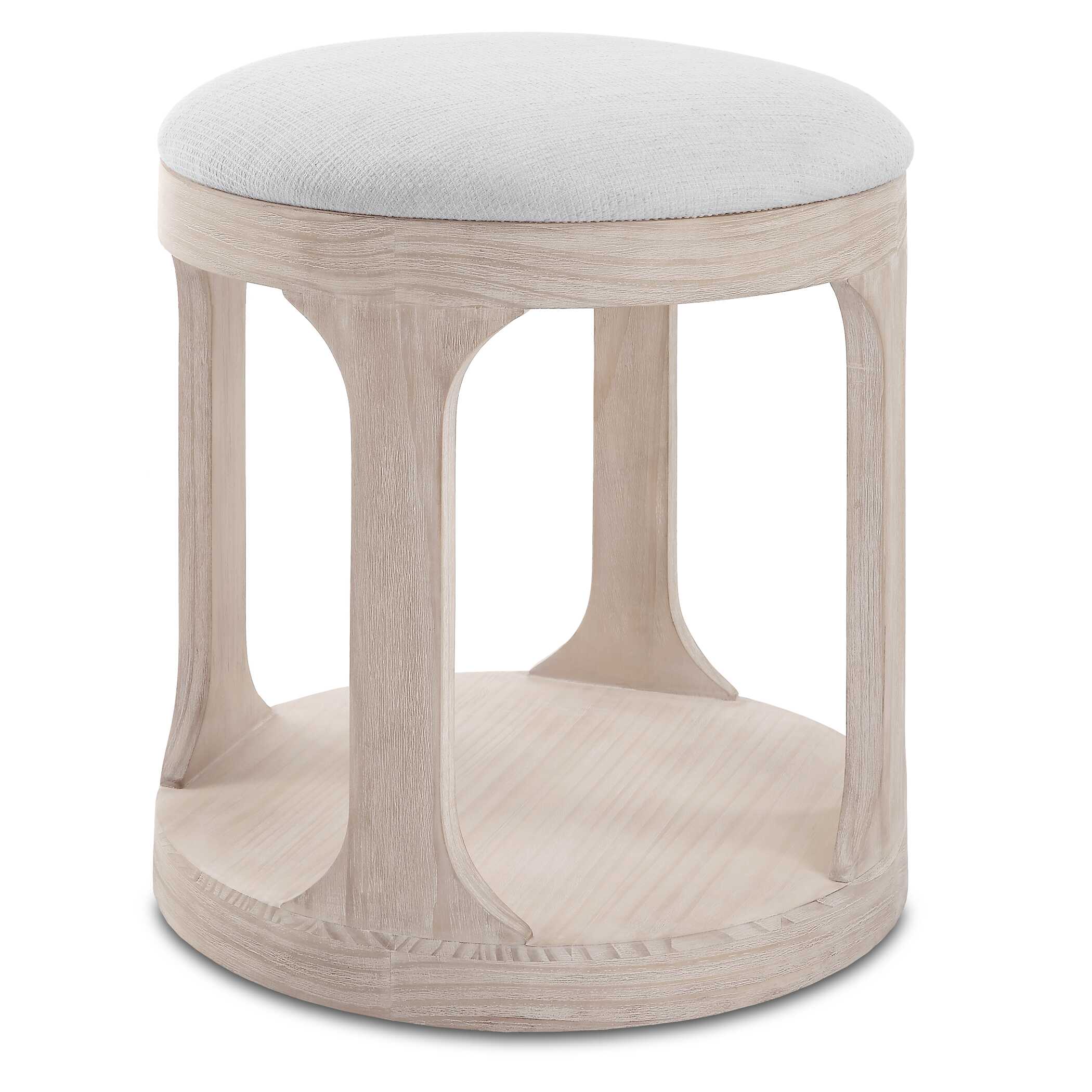 Dennen Oak Ottoman, Furniture by Uttermost, 18" width x 20.5" height x 18" depth View 1