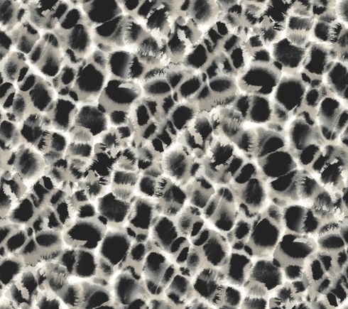 Leopard Rosettes Black & Off White Wallpaper