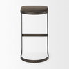Tyson Backless 31in Seat Bar Stool | Brown/Gray Suede with Black Metal, Counter & Bar Stool by Mercana, 17.25" length x 17.5" width x 31" height thumbnail 5