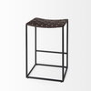 Clarissa Backless 26.25in Seat Counter Stool | Brown Leather with Metal, Counter & Bar Stool by Mercana, 18" length x 16" width x 26" height thumbnail 9