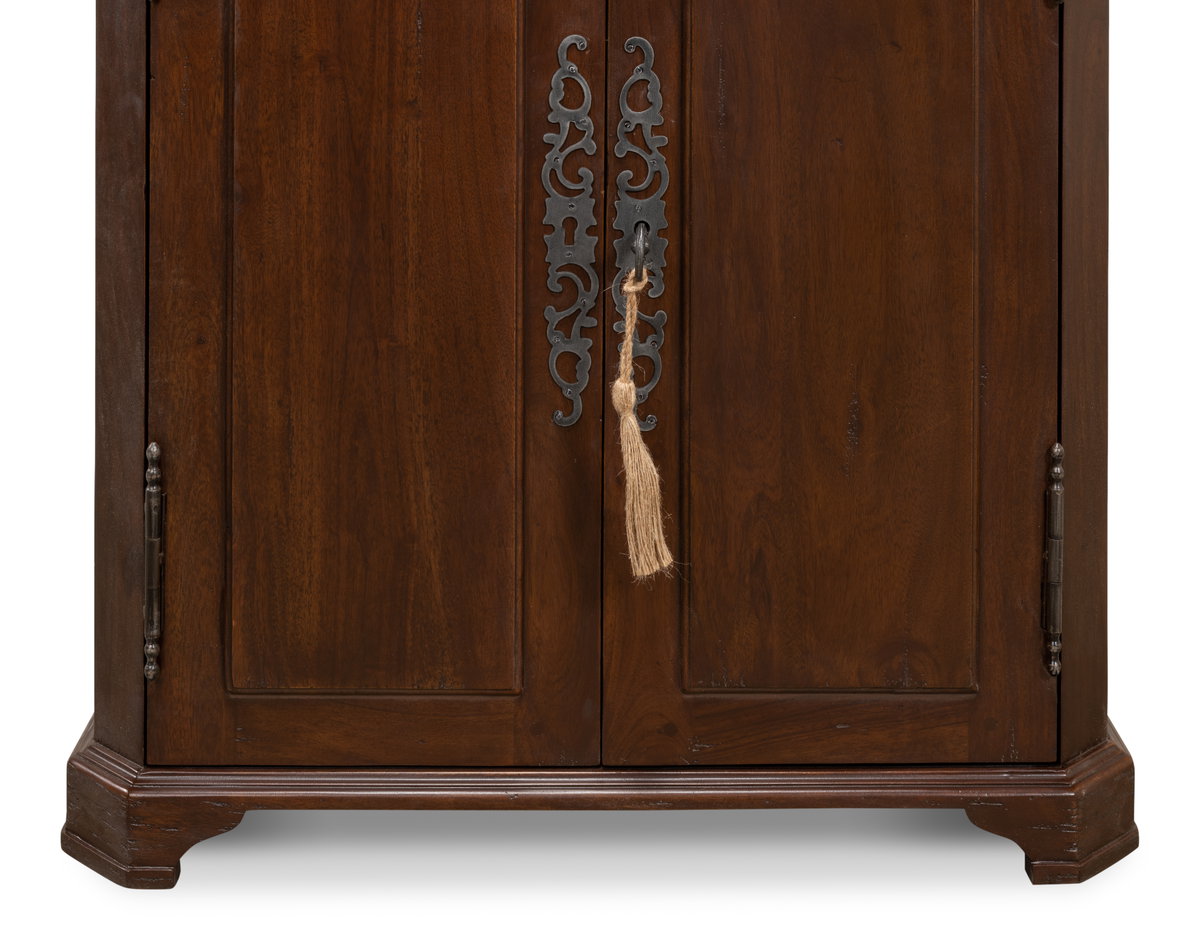 Austrian Hall Cabinet  Walnut, by Sarreid, 7" length x 2'2" width x 2'11" height View 8