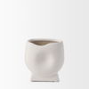 Darian Small Textured Matte White Ceramic Vase thumbnail 4