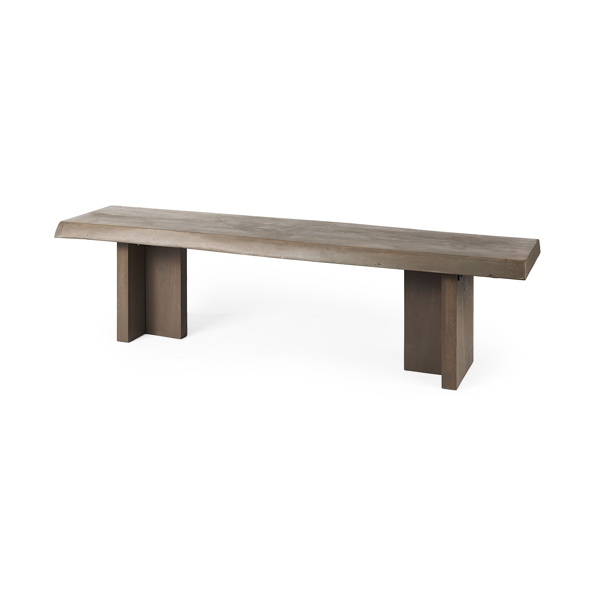 Konstantin 70.0 x 18.0 x 18.0 Medium Brown Wood with Live Edge Bench large image 