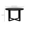 Jedrik Round Outdoor Dining Table Black thumbnail 4