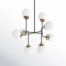 Online Designer Bedroom Newport 8 - Light Dimmable Sputnik Modern Linear Chandelier