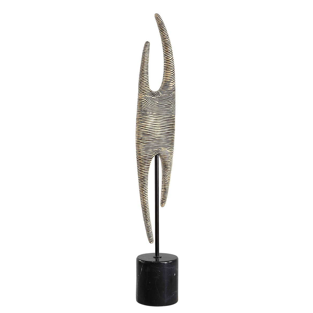 Pochette Ribbed Sculpture, Figurines & Statue by Uttermost, 4" width x 27" height x 4" depth View 4