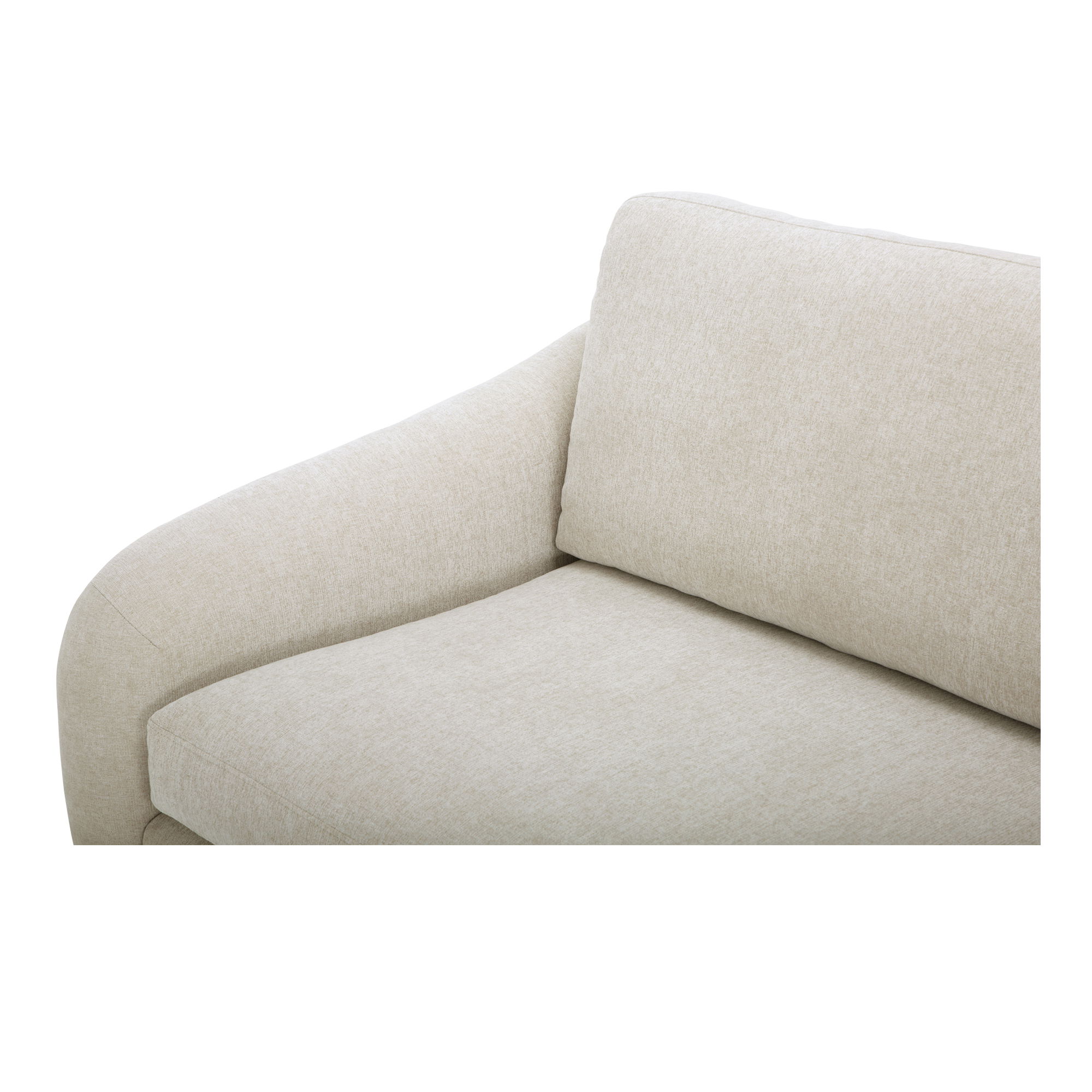 Quinn Sofa Oatmeal, Sofas & Sectional by Moe's Home, 86.6" width x 33.5" height x 34.8" depth View 5
