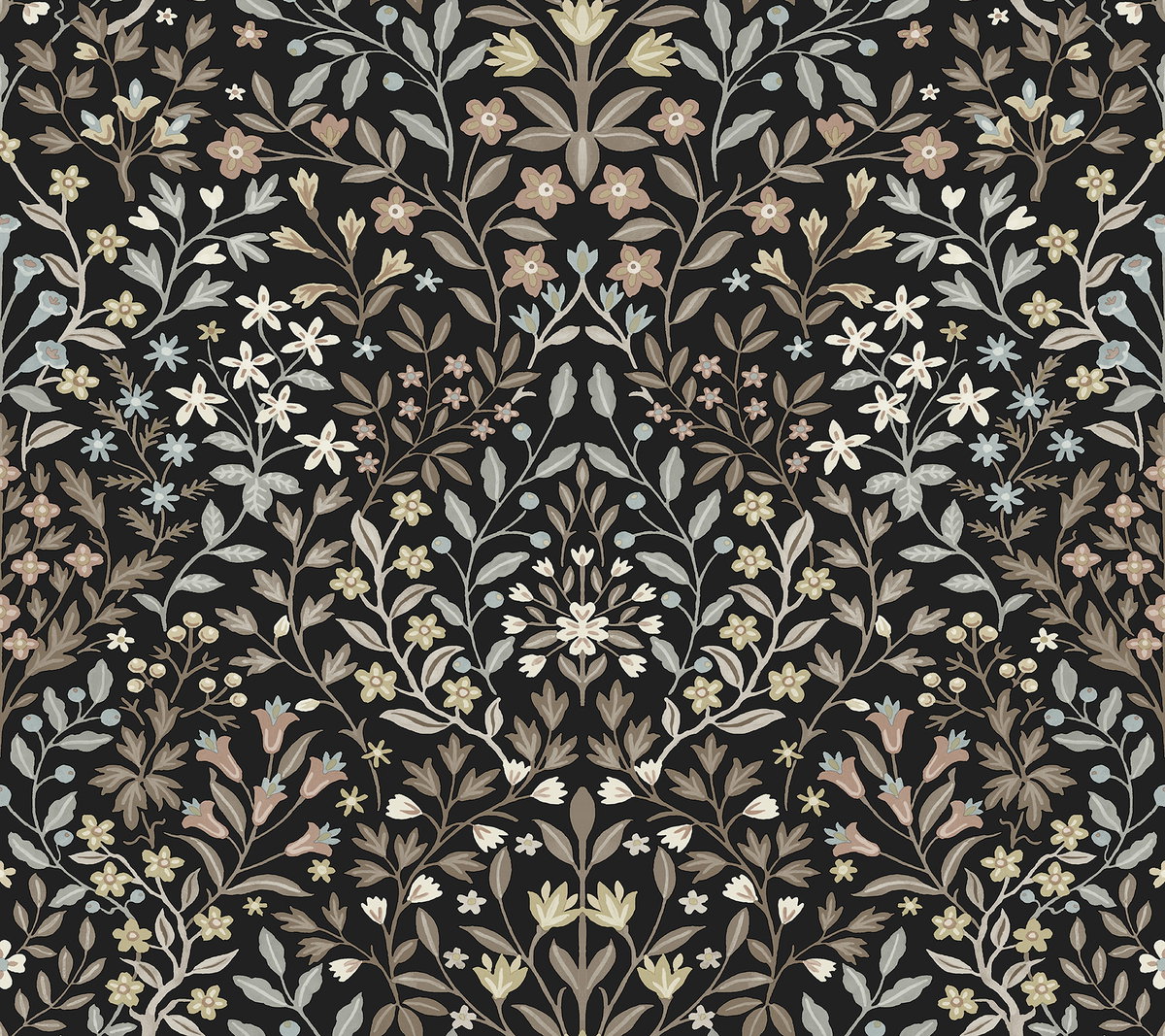 Garden Black & Neutral Terrace Wallpaper, by York Wall, 27' length x 2'3" width x 0.02" depth View 2