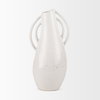 Urvi Tall Off White Speckled Asymmetrical Ceramic Vase, by Mercana, 7.09" length x 5.91" width x 13.98" height thumbnail 5
