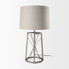 Raen (28.5'H) Gray Metal Octagonal Base with Beige Shade Table Lamp, by Mercana, 16" length x 16" width x 28.5" height thumbnail 4