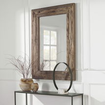 Online Designer Hallway/Entry Rennick Rustic Wood Mirror