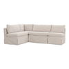 Fable Slipcover Dining Banquette L-shape Beige 96in thumbnail 2