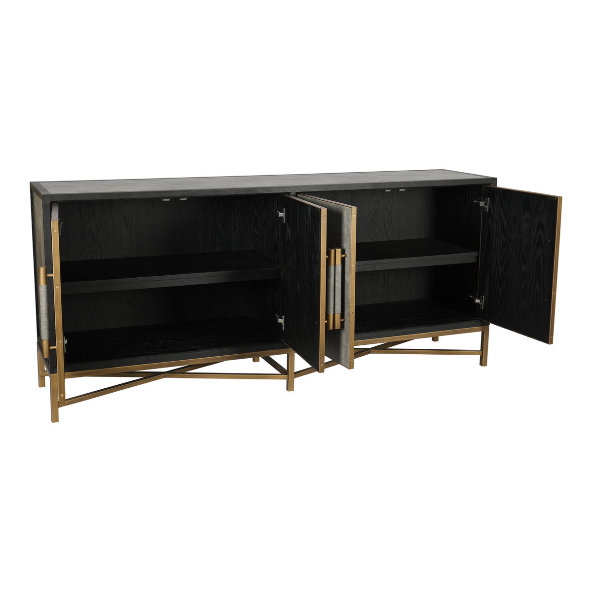 Mako Small Sideboard Grey, Cabinets & Sideboard by Moe's Home, 76" width x 34" height x 18" depth View 3