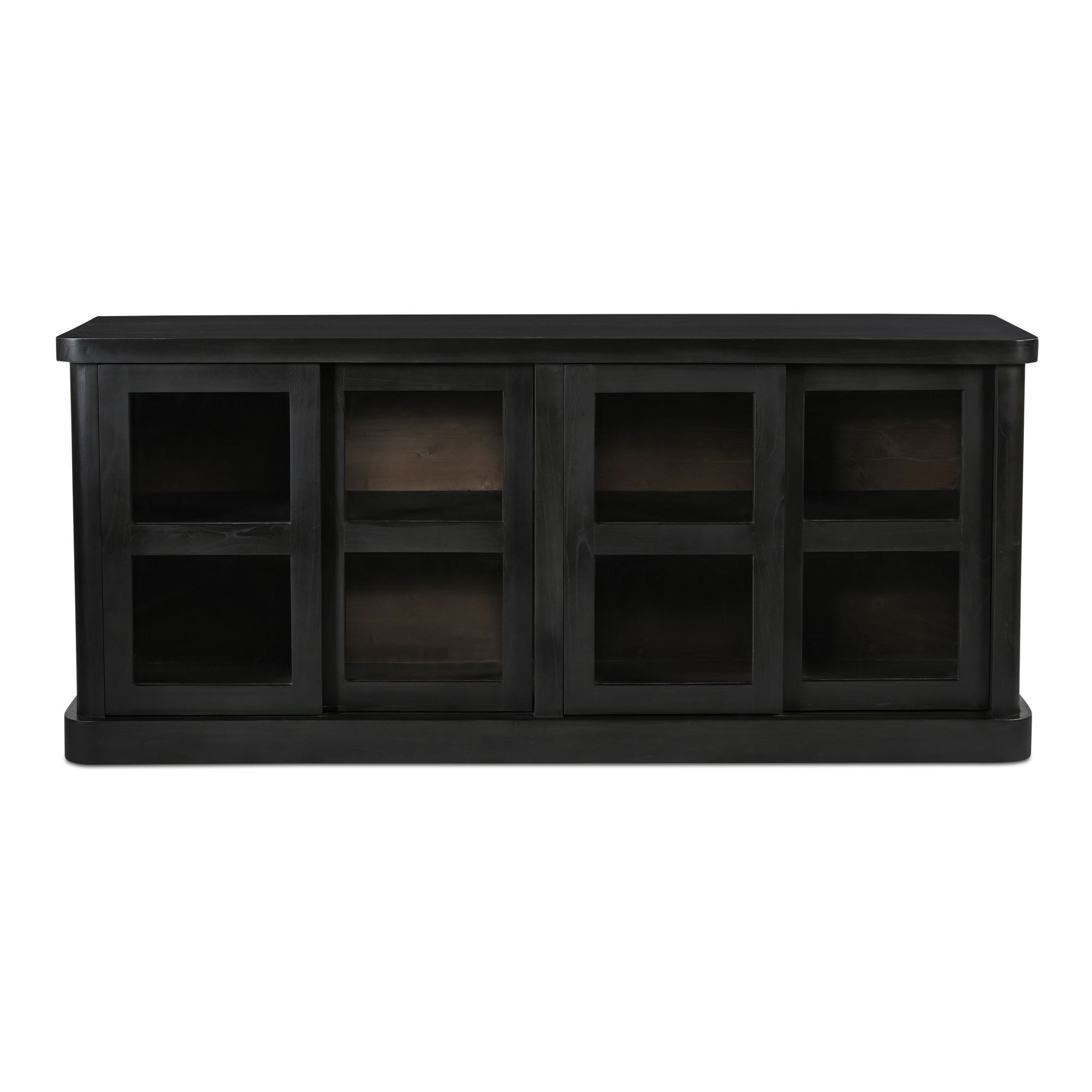 Mona Sideboard Black, Cabinets & Sideboard by Moe's Home, 78" width x 33.5" height x 21" depth View 1